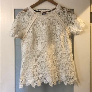 White lace shirt